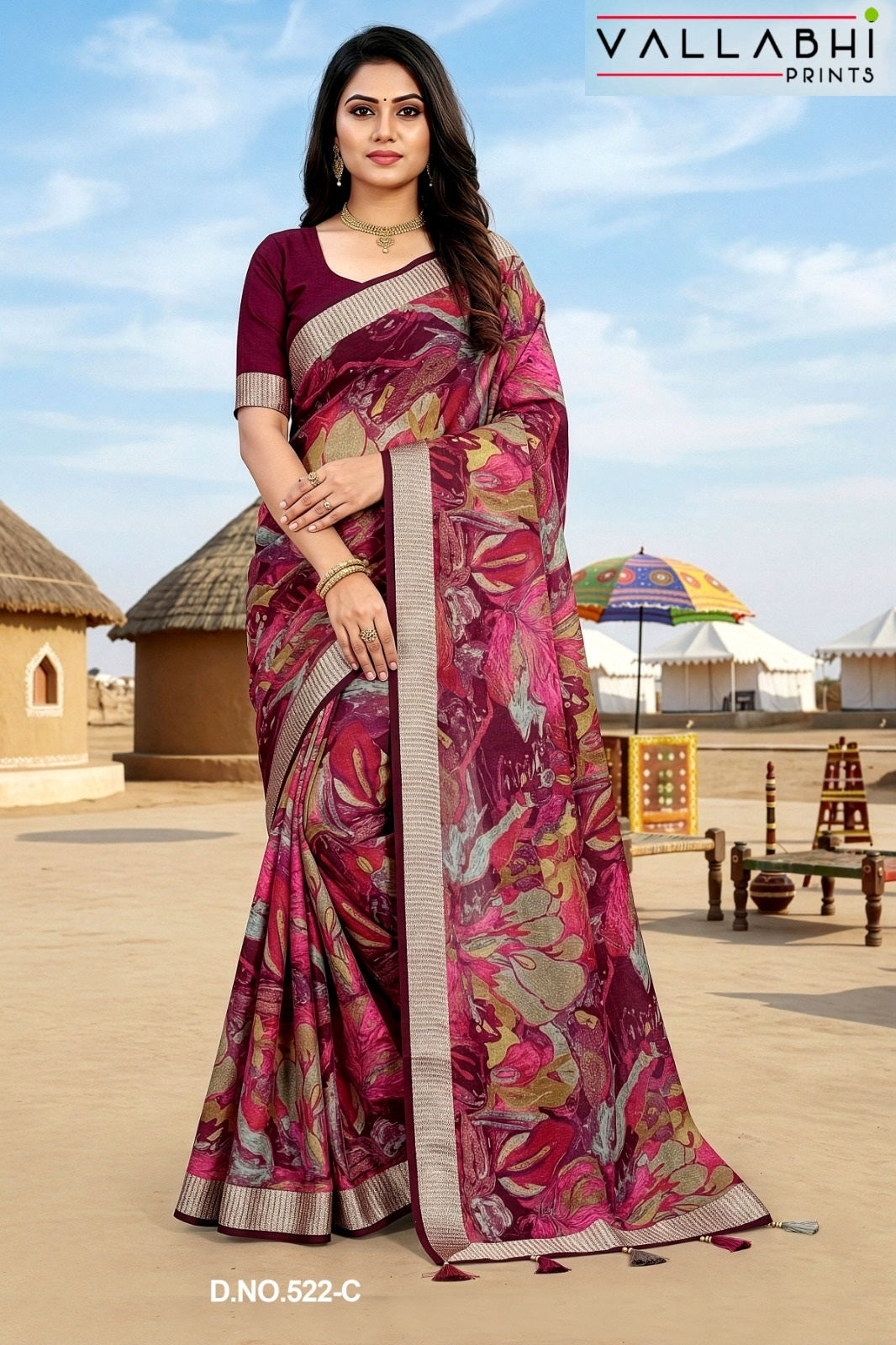 Jiya Vol 40 Vallabhi Prints Moss Sarees Wholesale
