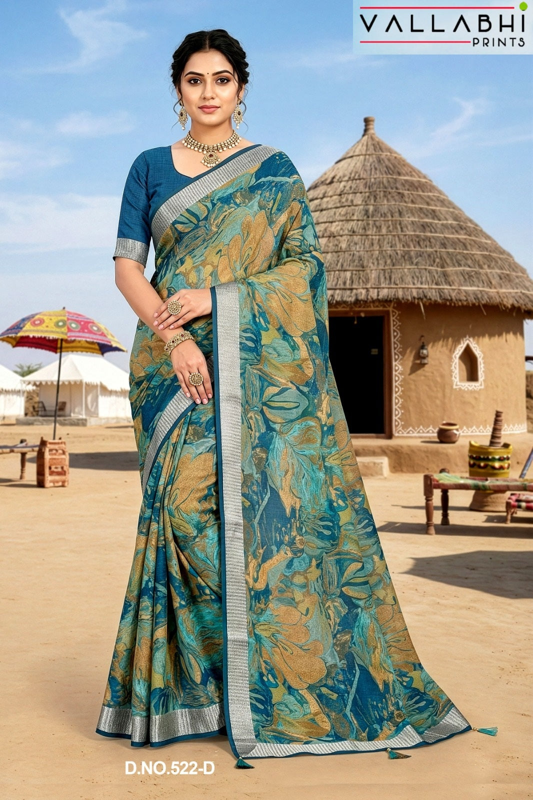 Jiya Vol 40 Vallabhi Prints Moss Sarees Wholesale