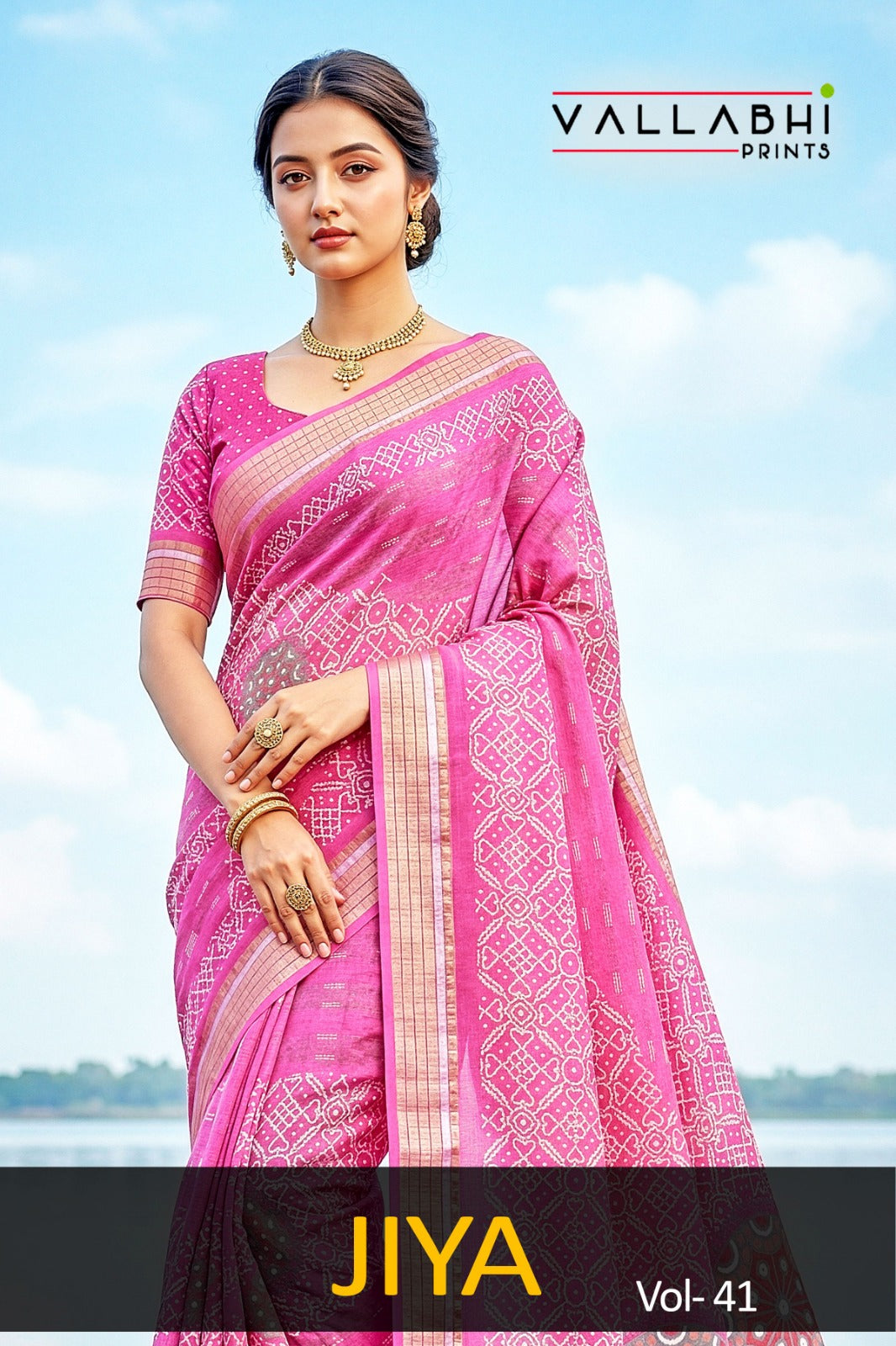 Jiya Vol 41 Vallabhi Prints Moss Sarees Exporter