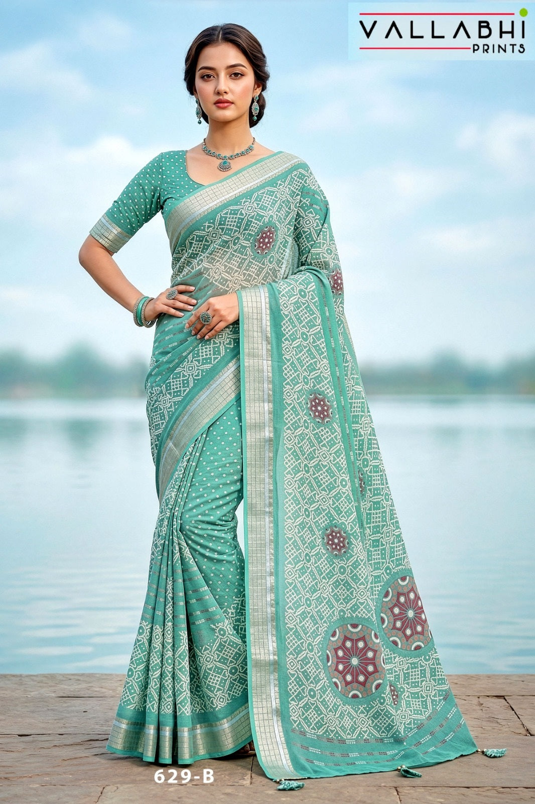 Jiya Vol 41 Vallabhi Prints Moss Sarees Exporter