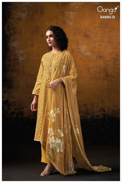 Jiyael 4685 Ganga Cotton Pant Style Suits Manufacturer