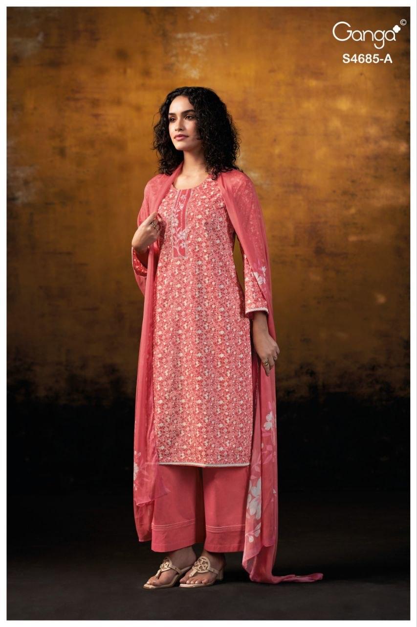 Jiyael 4685 Ganga Cotton Pant Style Suits Manufacturer