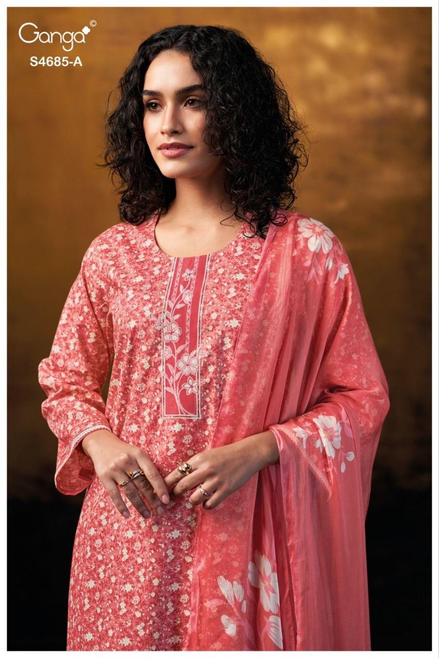 Jiyael 4685 Ganga Cotton Pant Style Suits Manufacturer