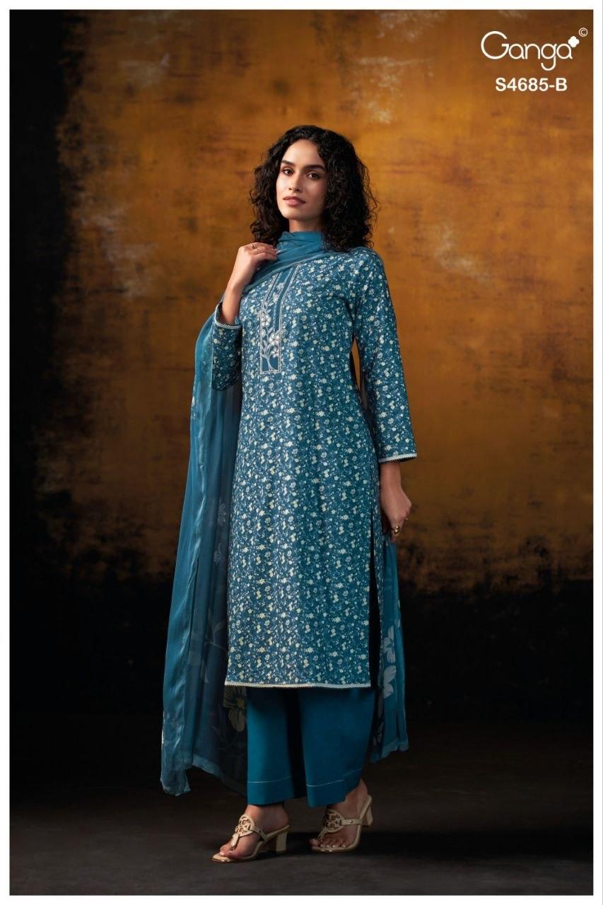 Jiyael 4685 Ganga Cotton Pant Style Suits Manufacturer