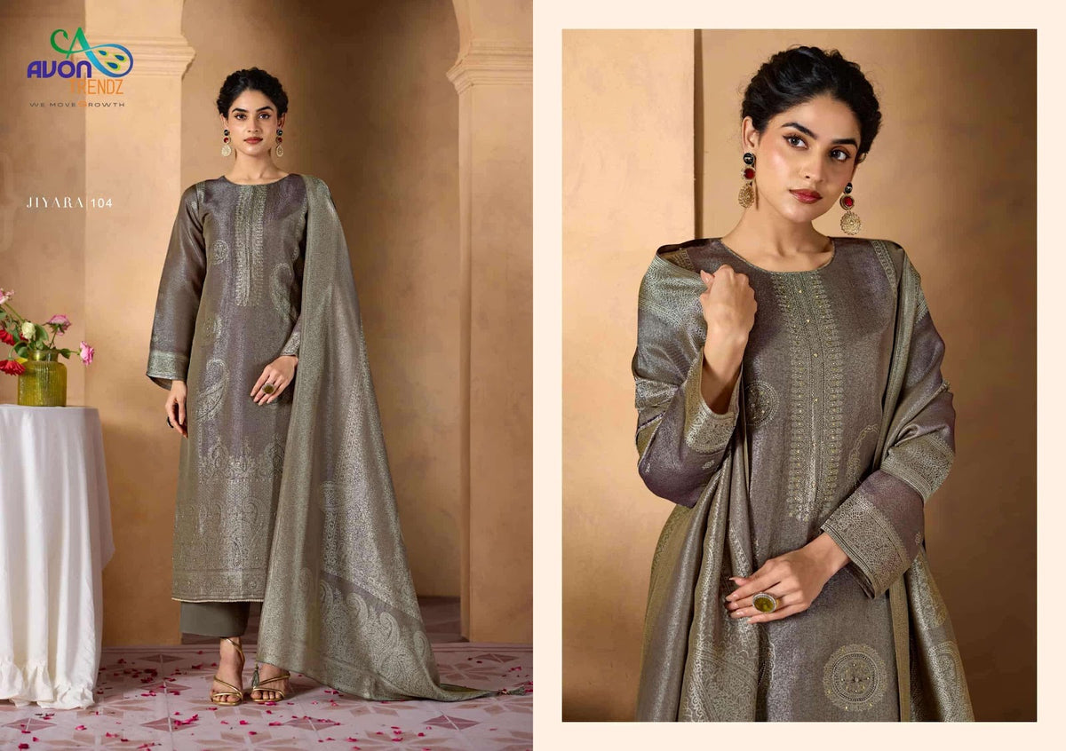 Jiyara Avon Trendz Silk Pant Style Suits Manufacturer