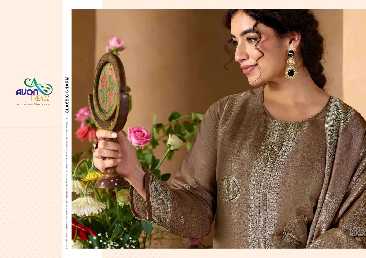 Jiyara Avon Trendz Silk Pant Style Suits Manufacturer