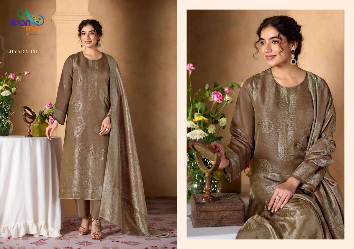 Jiyara Avon Trendz Silk Pant Style Suits Manufacturer