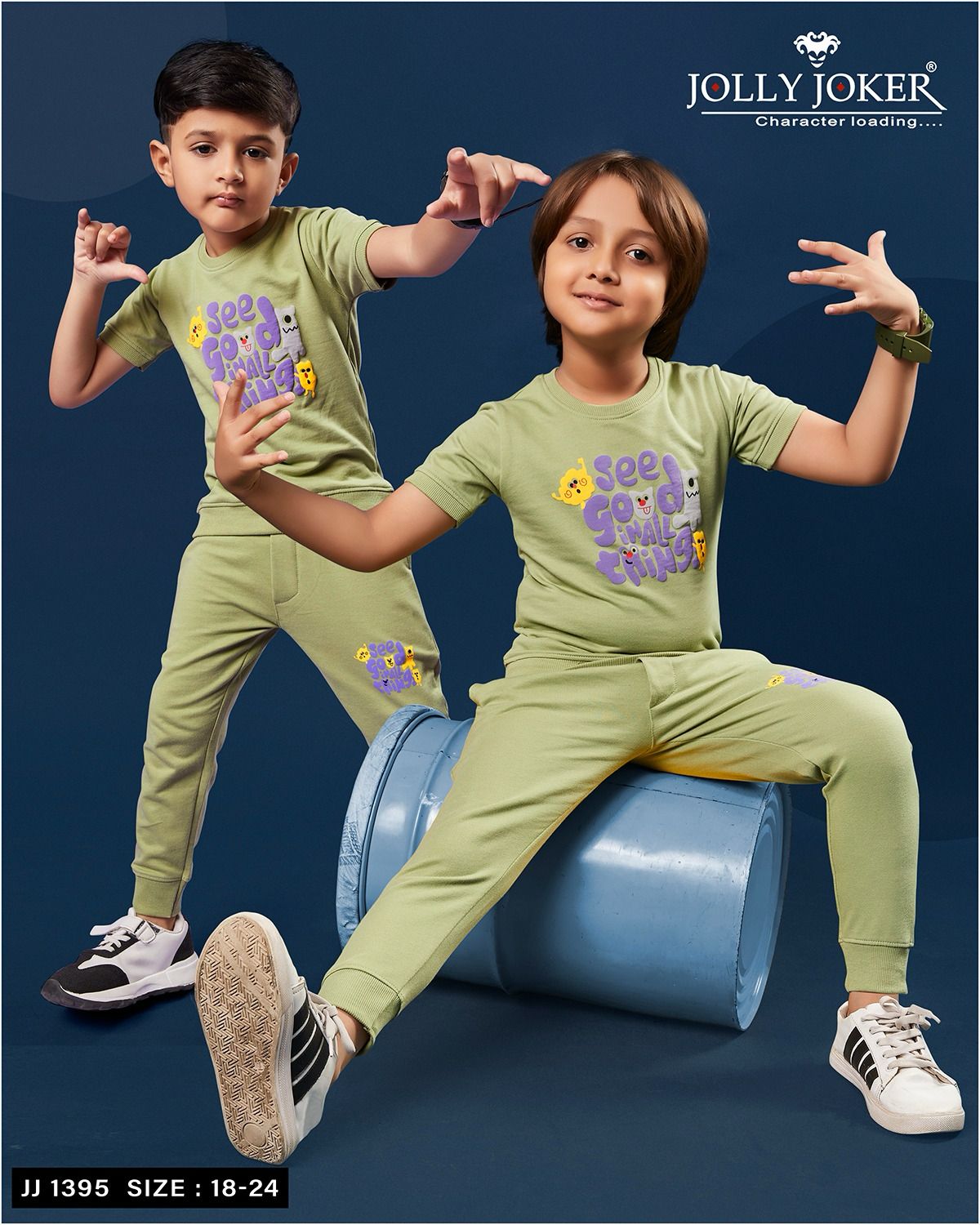 Jj-1395 Jolly Joker Looper Boys Co Ord Set Wholesaler Gujarat