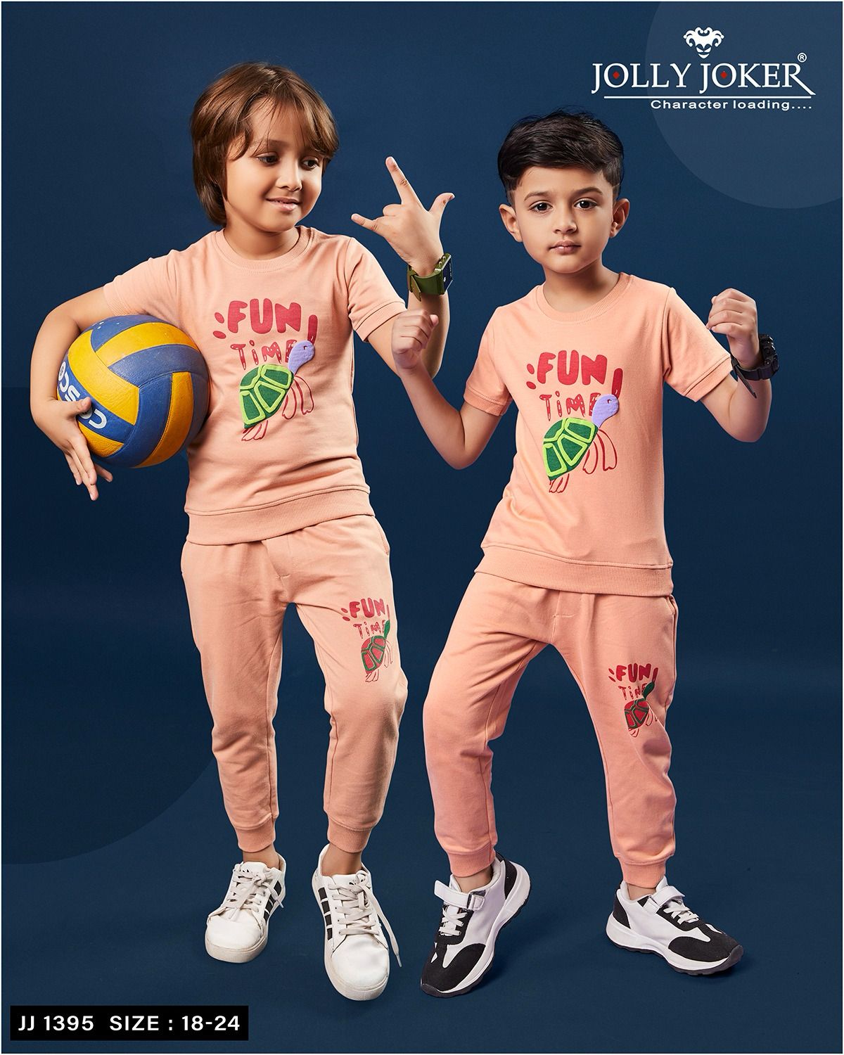 Jj-1395 Jolly Joker Looper Boys Co Ord Set Wholesaler Gujarat