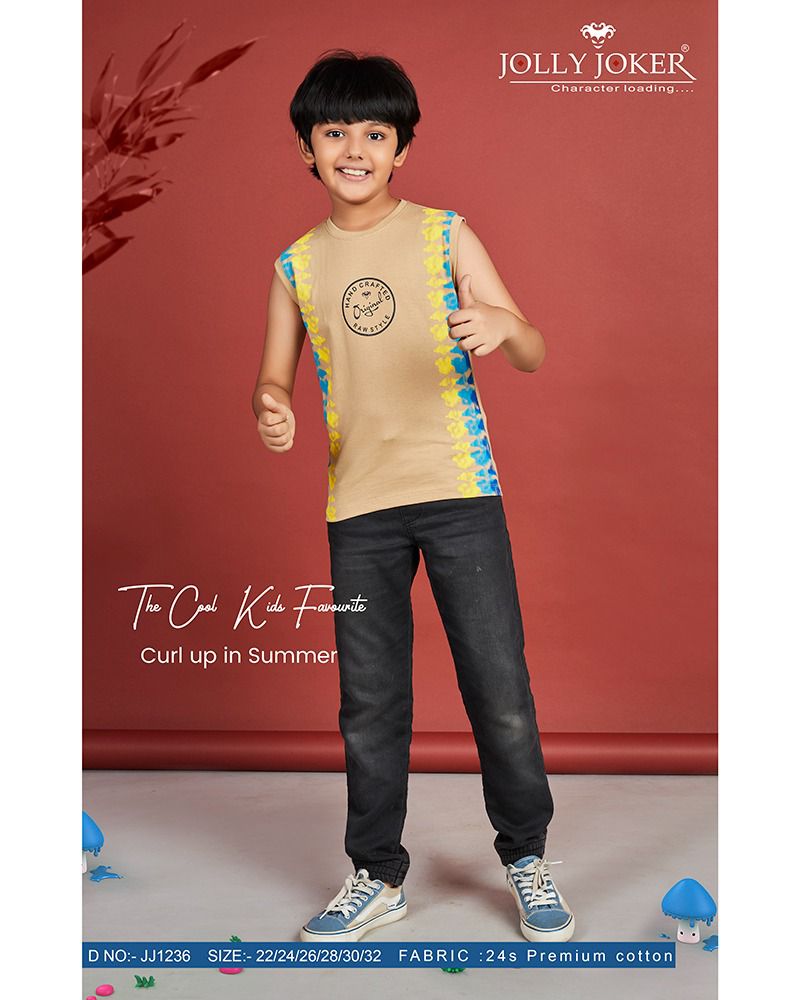 Jj 1231 Jolly Joker Premium Cotton Boys Tshirt Wholesaler Ahmedabad
