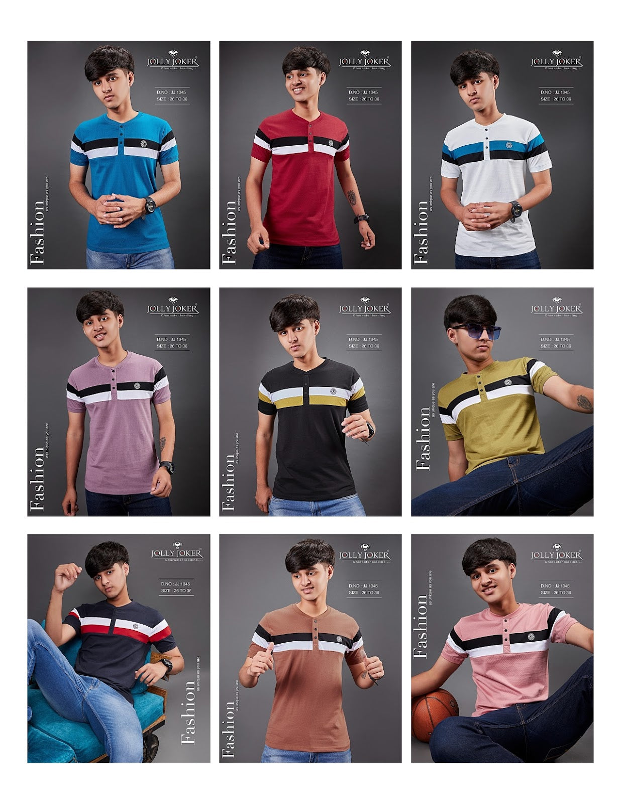 Jj 1345 Jolly Joker Biowash Boys Tshirt Exporter India