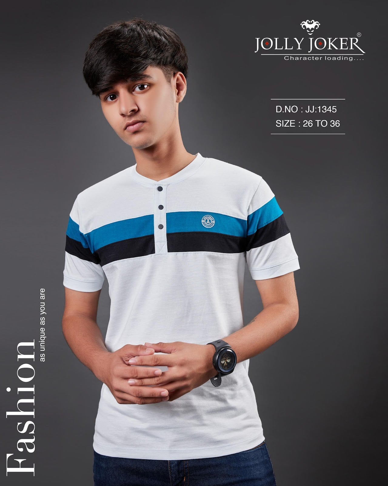 Jj 1345 Jolly Joker Biowash Boys Tshirt Exporter India