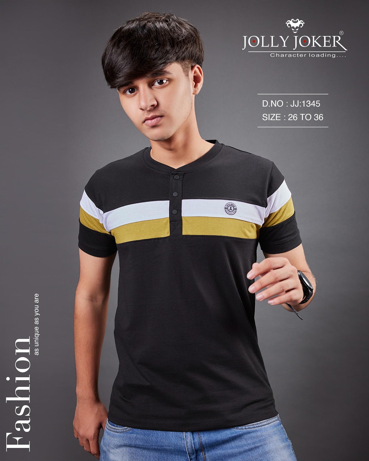 Jj 1345 Jolly Joker Biowash Boys Tshirt Exporter India