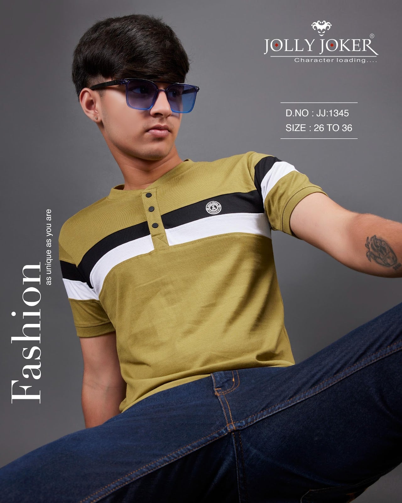 Jj 1345 Jolly Joker Biowash Boys Tshirt Exporter India