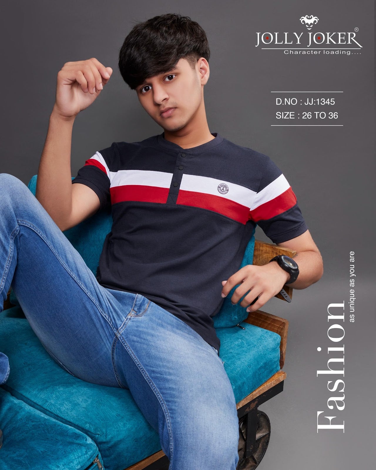 Jj 1345 Jolly Joker Biowash Boys Tshirt Exporter India