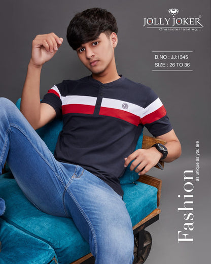Jj 1345 Jolly Joker Biowash Boys Tshirt Exporter India