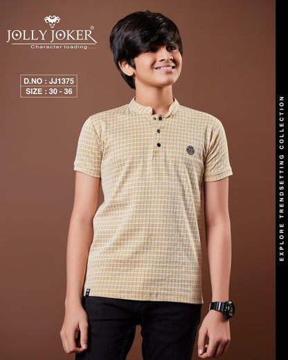 Jj 1375 Jolly Joker Bird Eye Boys Tshirt Manufacturer Gujarat
