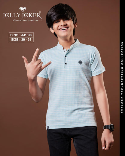Jj 1375 Jolly Joker Bird Eye Boys Tshirt Manufacturer Gujarat