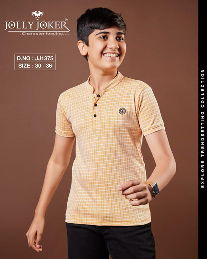 Jj 1375 Jolly Joker Bird Eye Boys Tshirt Manufacturer Gujarat