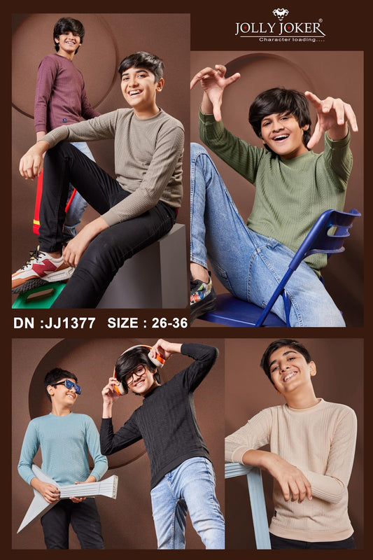Jj 1377 Jolly Joker Knit Boys Tshirt Supplier Ahmedabad