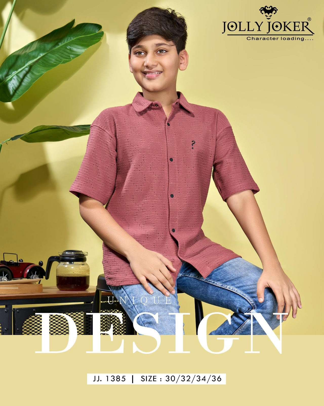 Jj 1385 Jolly Joker Jacquard Boys Tshirt Manufacturer