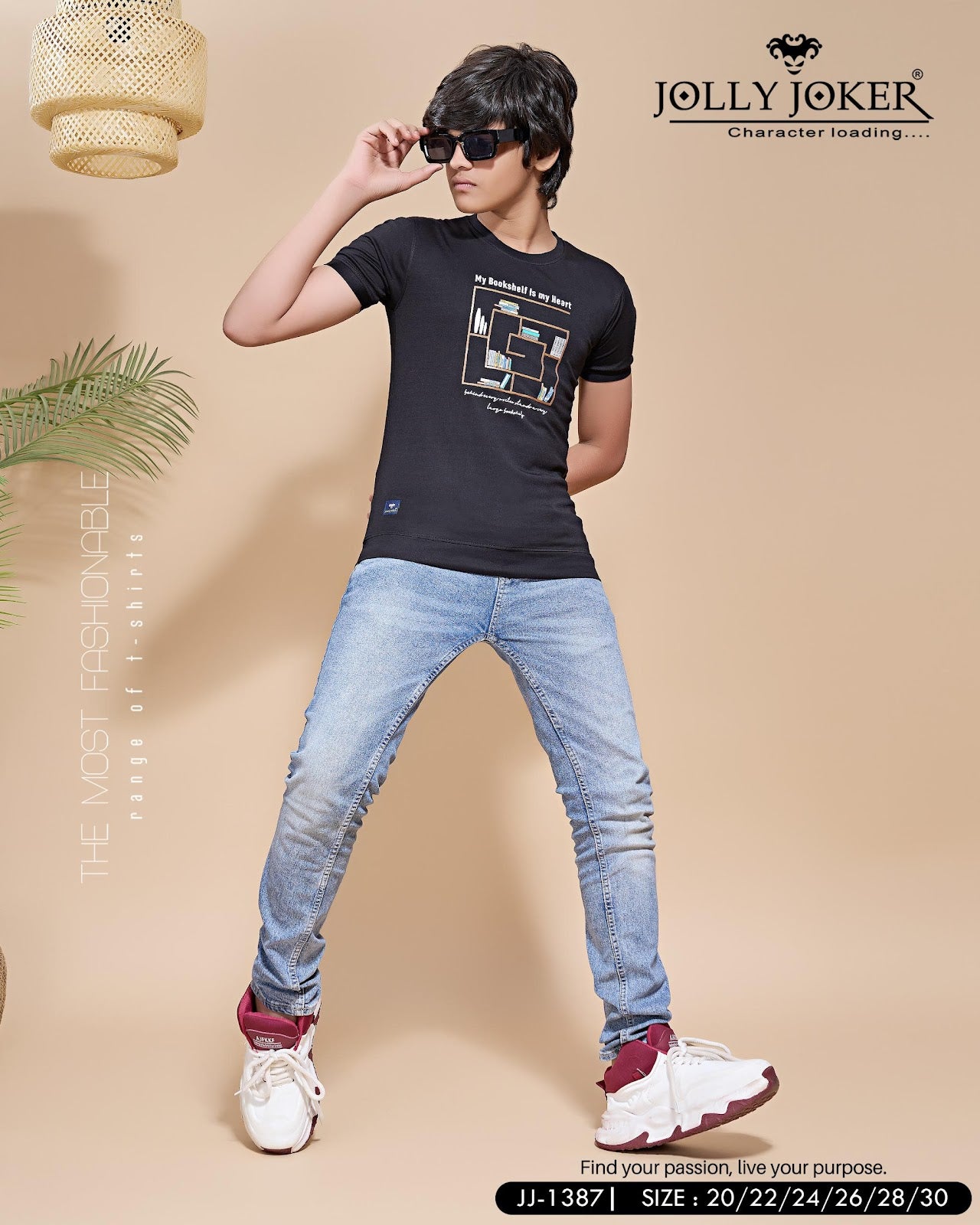 Jj 1387 Jolly Joker Tencil Boys Tshirt Manufacturer India