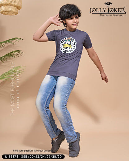 Jj 1387 Jolly Joker Tencil Boys Tshirt Manufacturer India