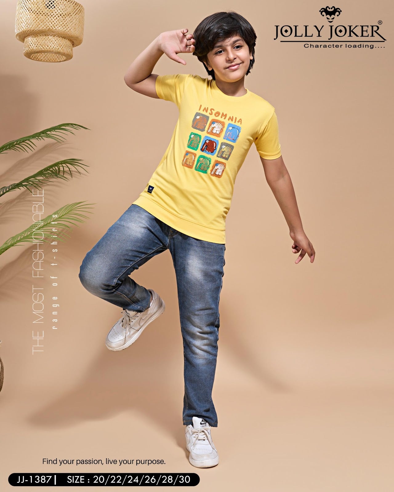 Jj 1387 Jolly Joker Tencil Boys Tshirt Manufacturer India