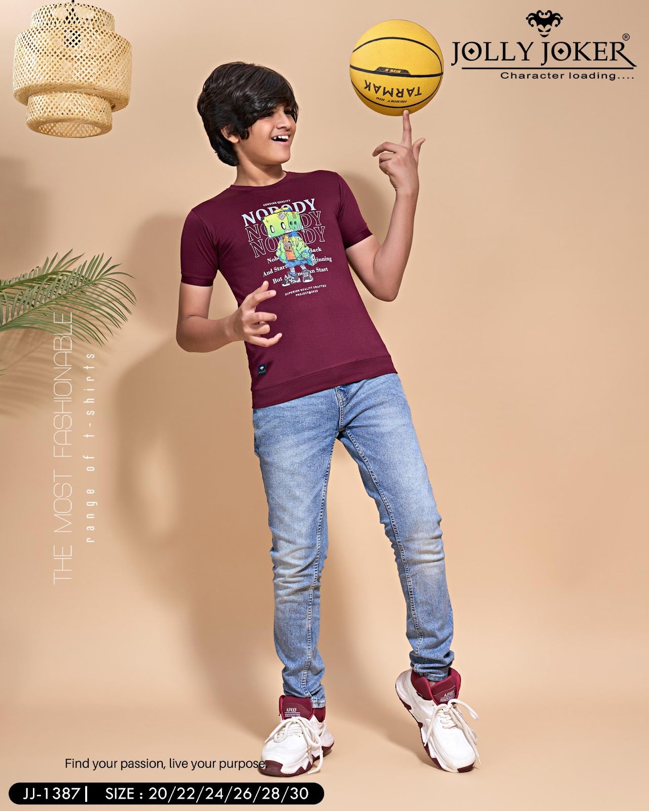 Jj 1387 Jolly Joker Tencil Boys Tshirt Manufacturer India