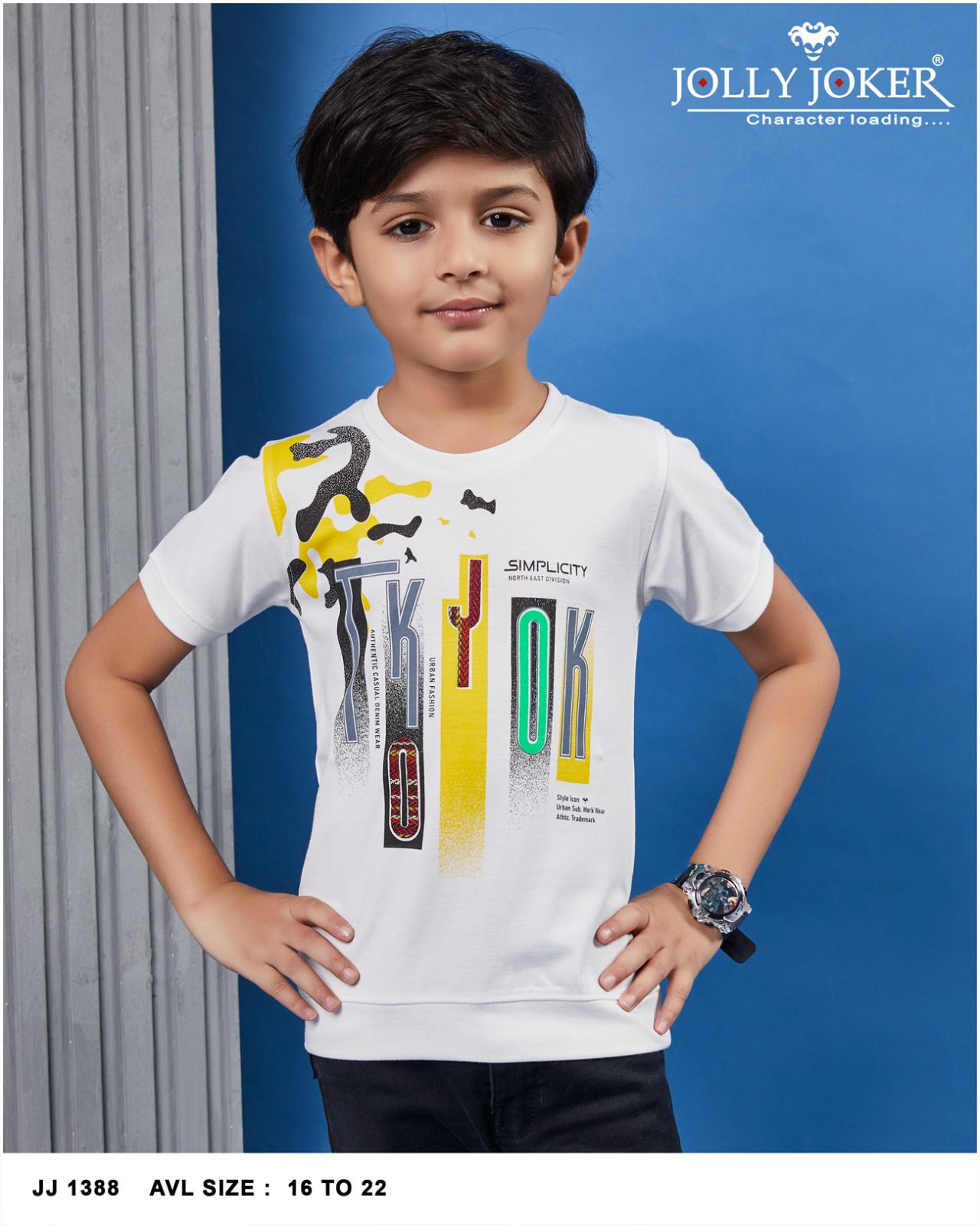 Jj 1388 Jolly Joker Tencil Boys Tshirt Supplier Gujarat