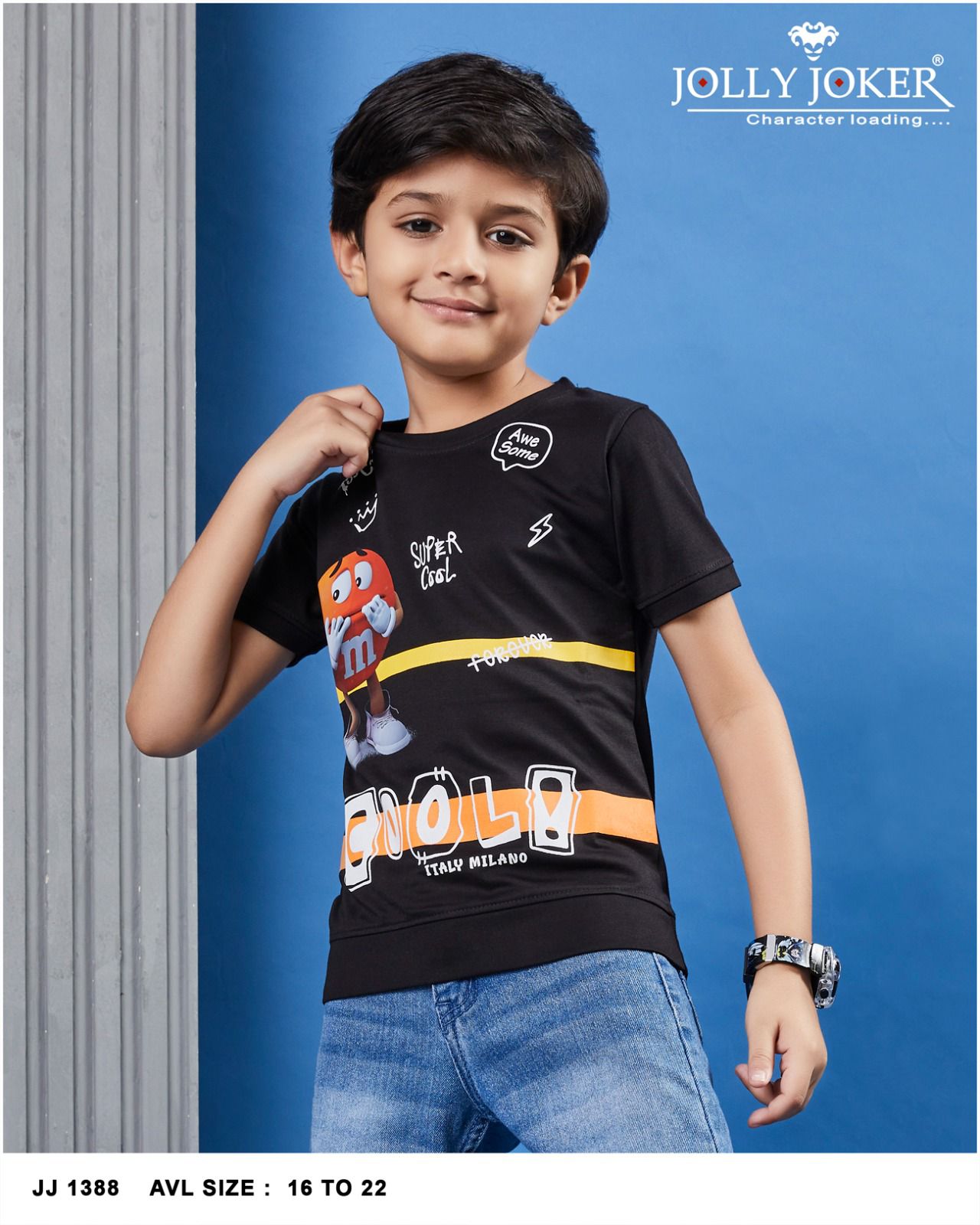 Jj 1388 Jolly Joker Tencil Boys Tshirt Supplier Gujarat