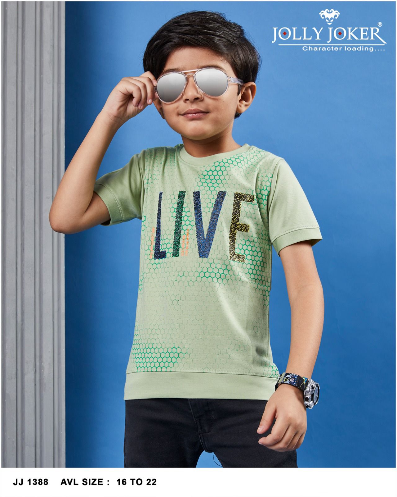 Jj 1388 Jolly Joker Tencil Boys Tshirt Supplier Gujarat