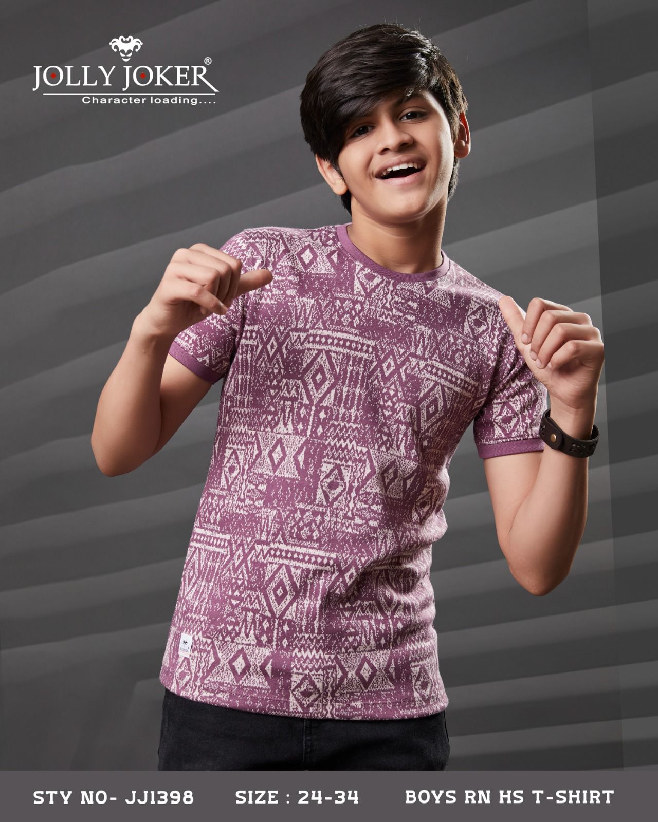 Jj 1398 Jolly Joker Summer Fusion Boys Tshirt Supplier Ahmedabad