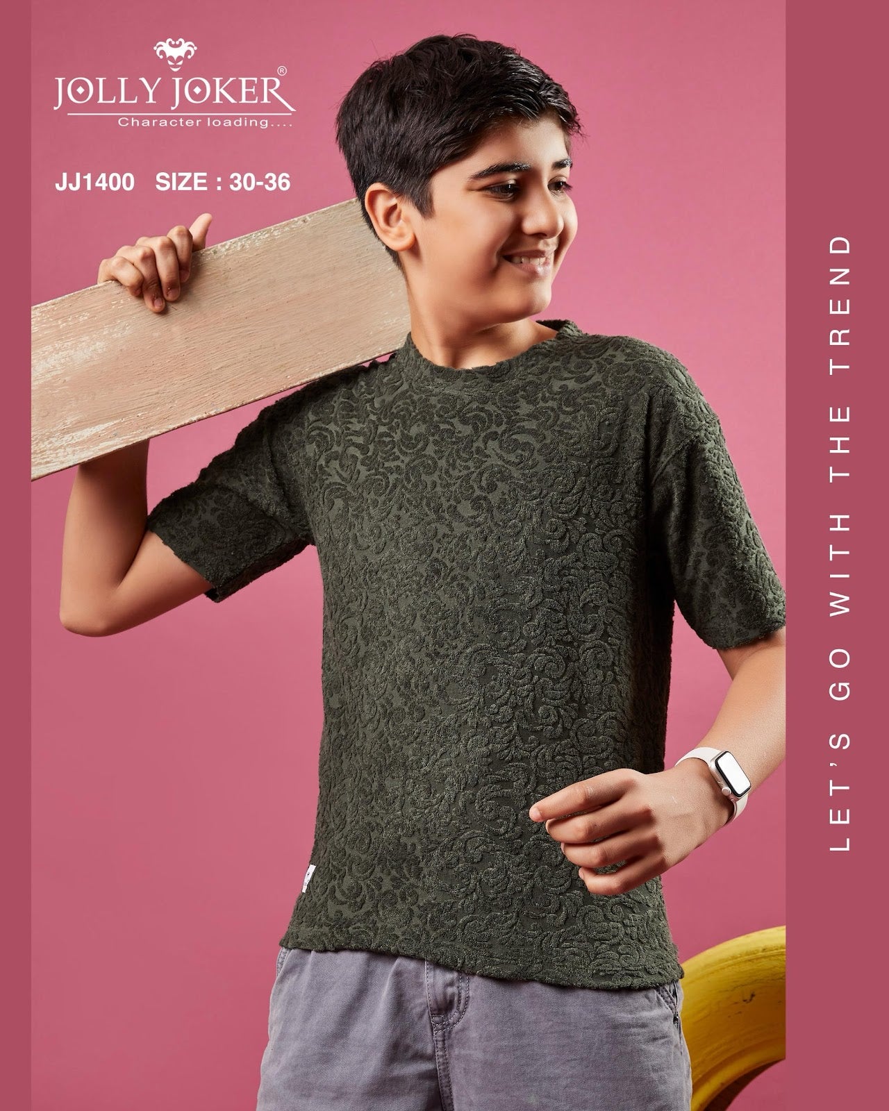 Jj 1400 Jolly Joker Jacquard Boys Tshirt Manufacturer Ahmedabad
