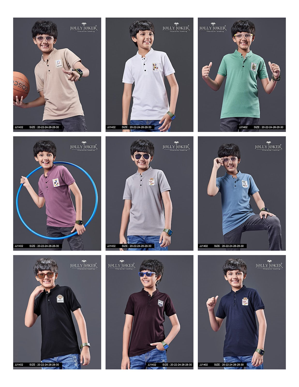 Jj 1402 Jolly Joker Tencil Boys Tshirt Wholesaler India