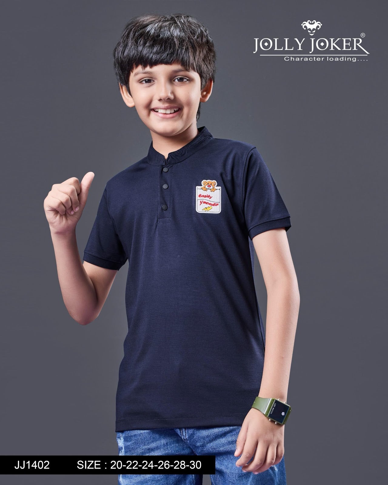 Jj 1402 Jolly Joker Tencil Boys Tshirt Wholesaler India