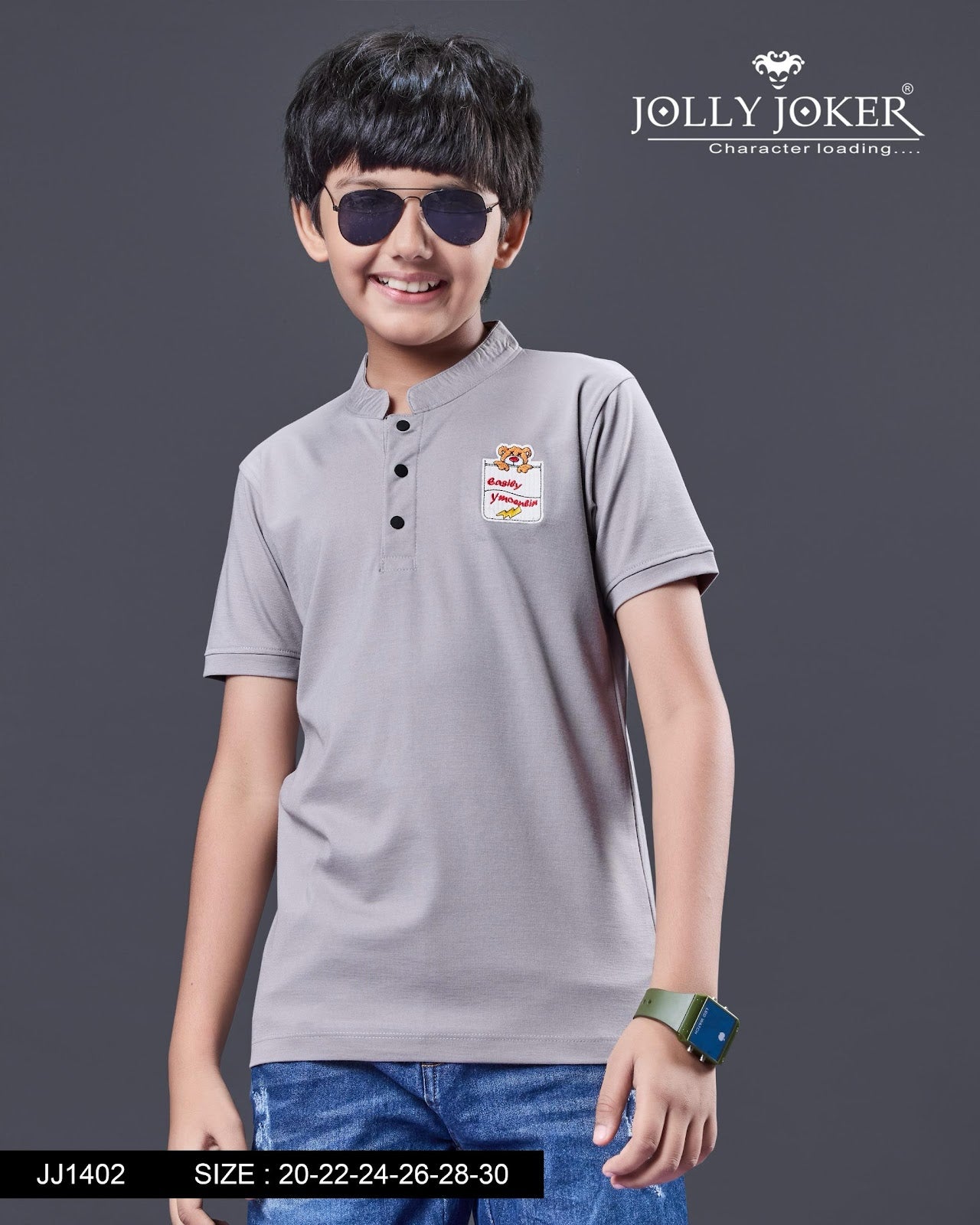 Jj 1402 Jolly Joker Tencil Boys Tshirt Wholesaler India
