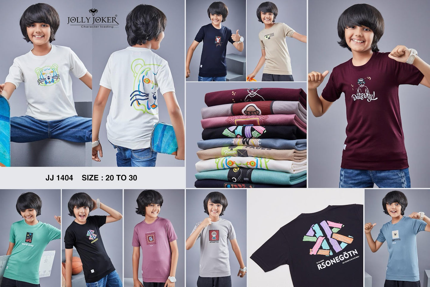 Jj 1404 Jolly Joker Tencil Boys Tshirt Supplier India