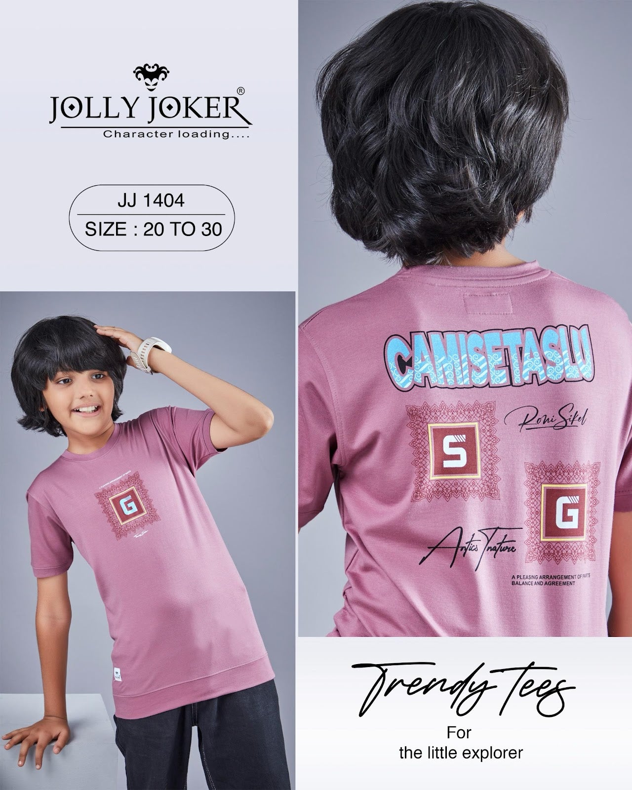 Jj 1404 Jolly Joker Tencil Boys Tshirt Supplier India