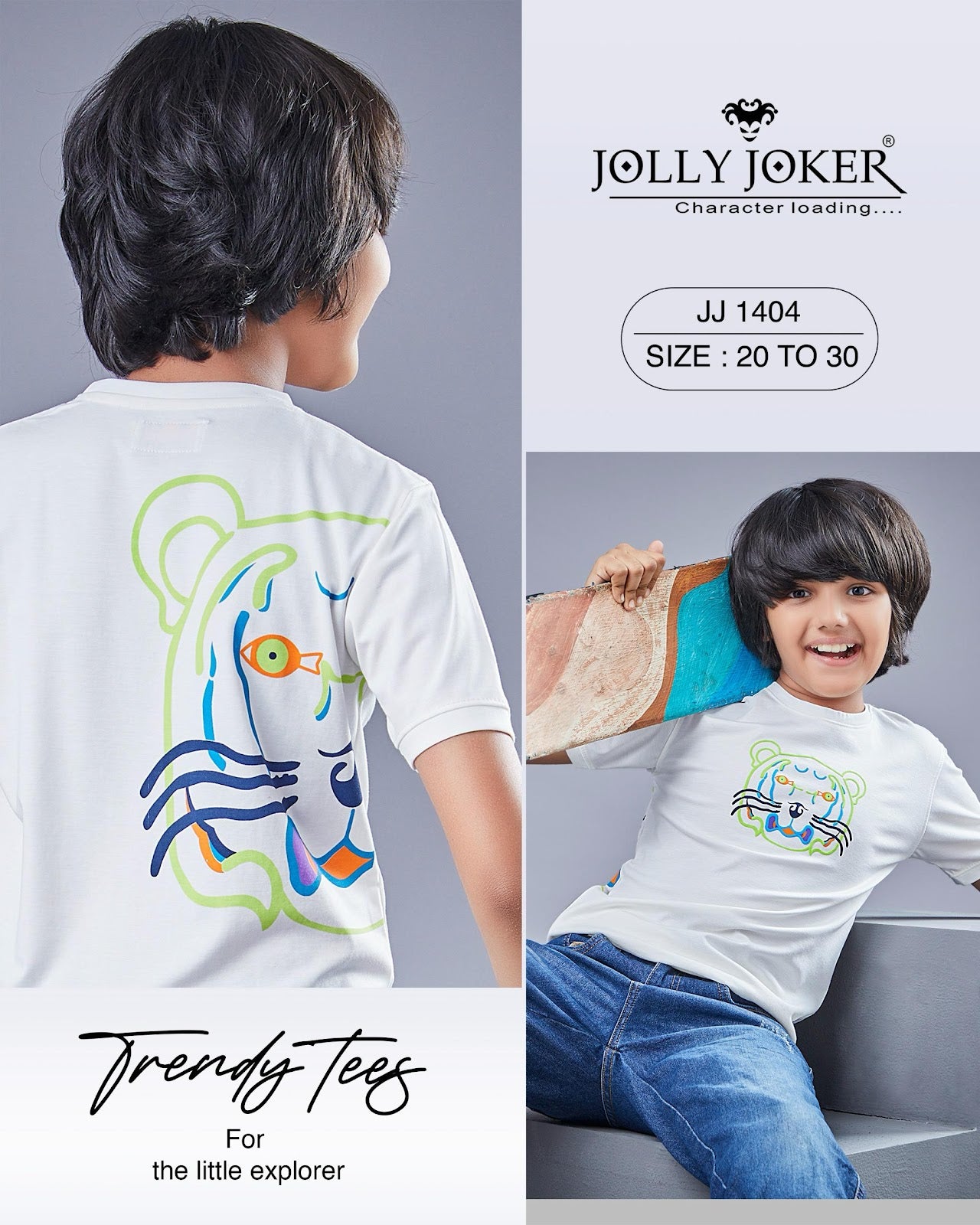 Jj 1404 Jolly Joker Tencil Boys Tshirt Supplier India