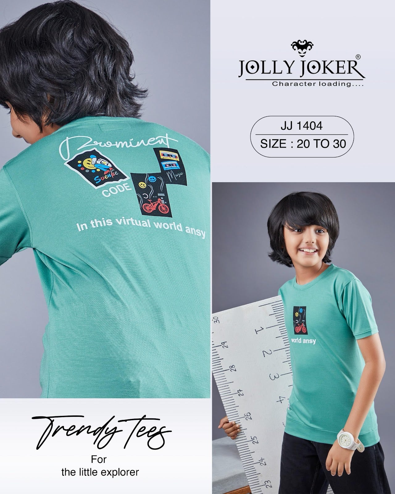 Jj 1404 Jolly Joker Tencil Boys Tshirt Supplier India