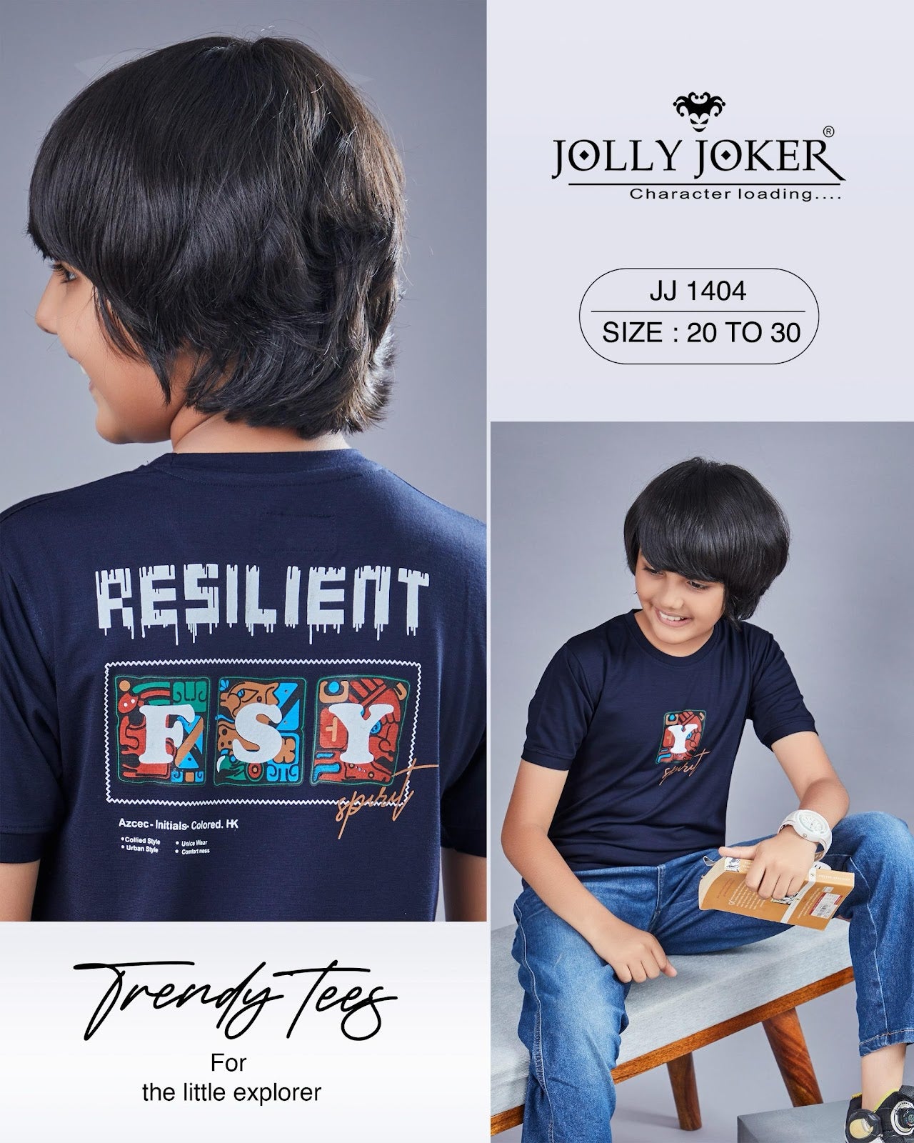 Jj 1404 Jolly Joker Tencil Boys Tshirt Supplier India