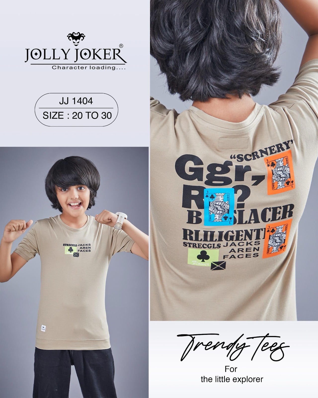 Jj 1404 Jolly Joker Tencil Boys Tshirt Supplier India