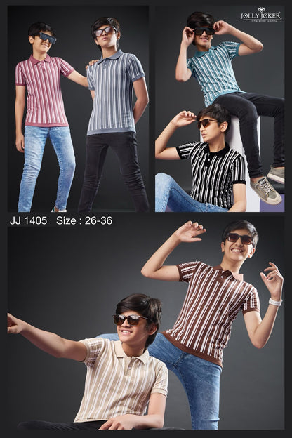 Jj 1405 Jolly Joker Jacquard Boys Tshirt Supplier Ahmedabad