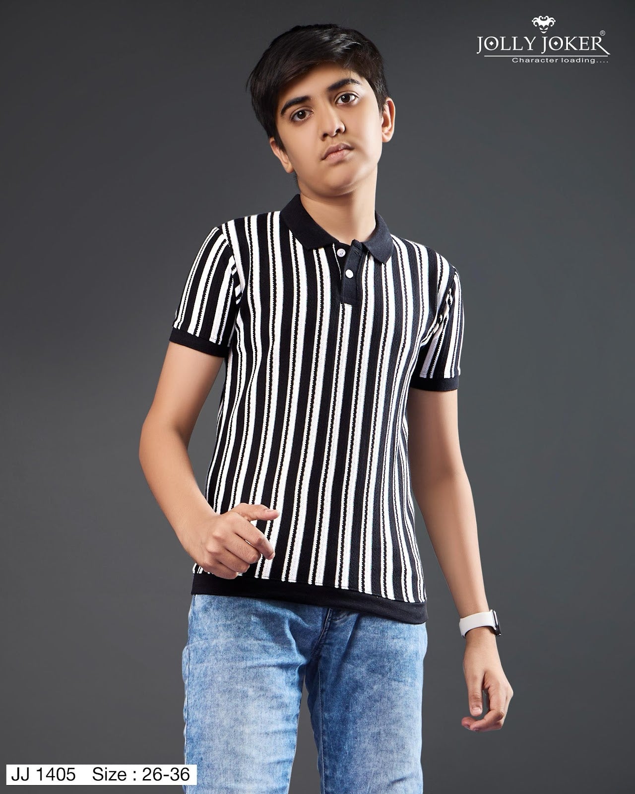 Jj 1405 Jolly Joker Jacquard Boys Tshirt Supplier Ahmedabad