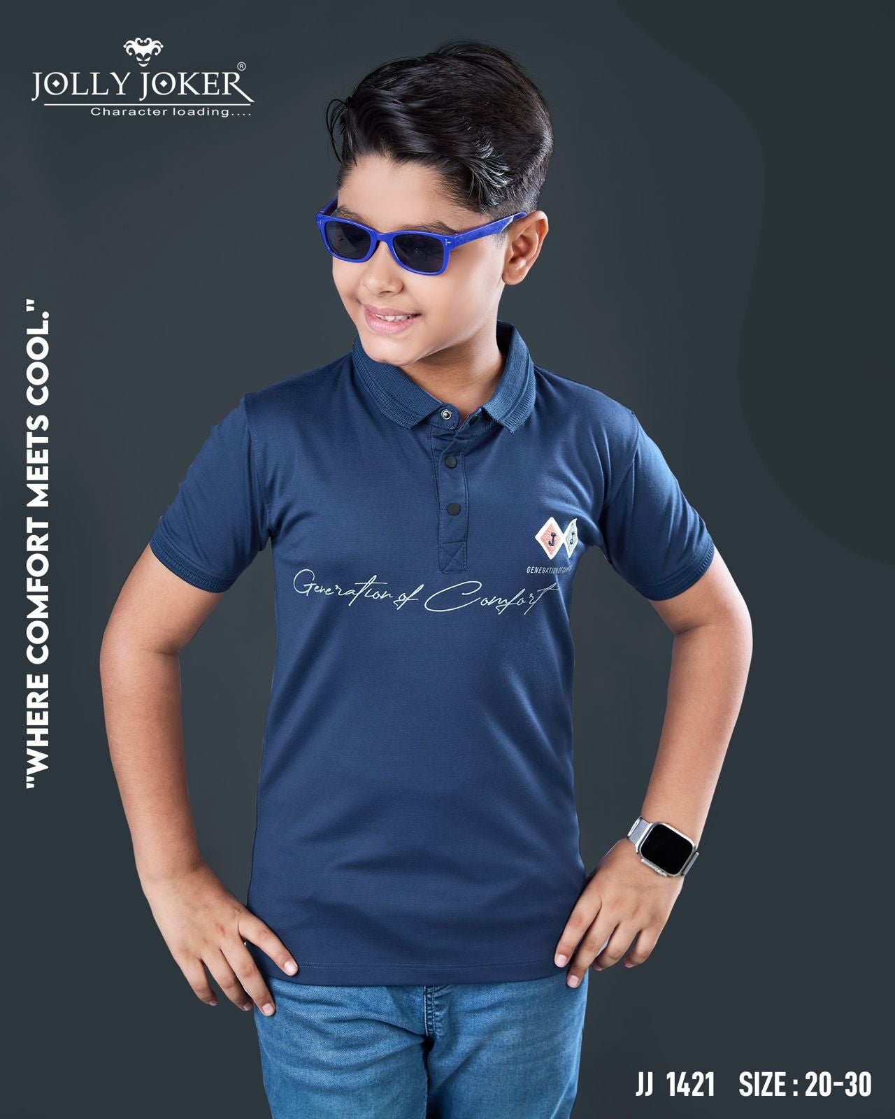 Jj 1421 Jolly Joker Tencil Boys Tshirt Exporter Gujarat