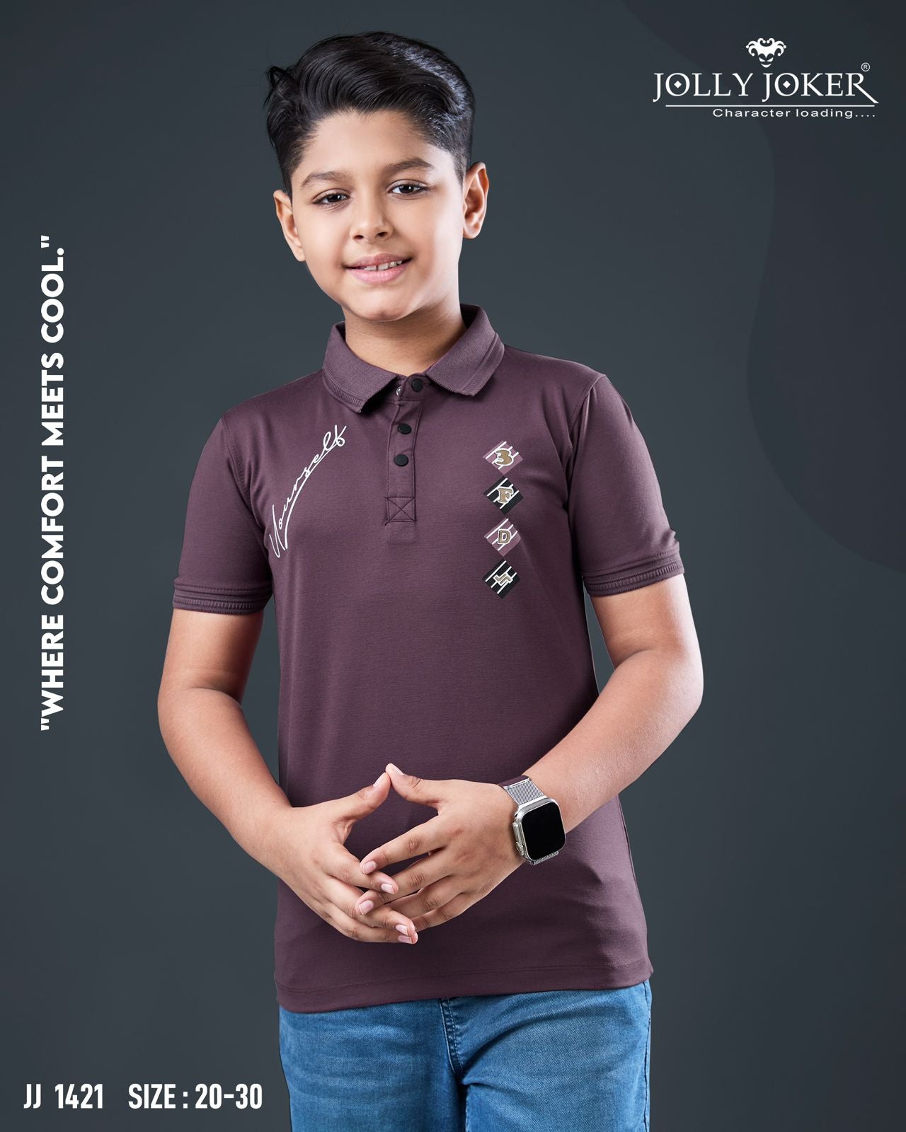 Jj 1421 Jolly Joker Tencil Boys Tshirt Exporter Gujarat
