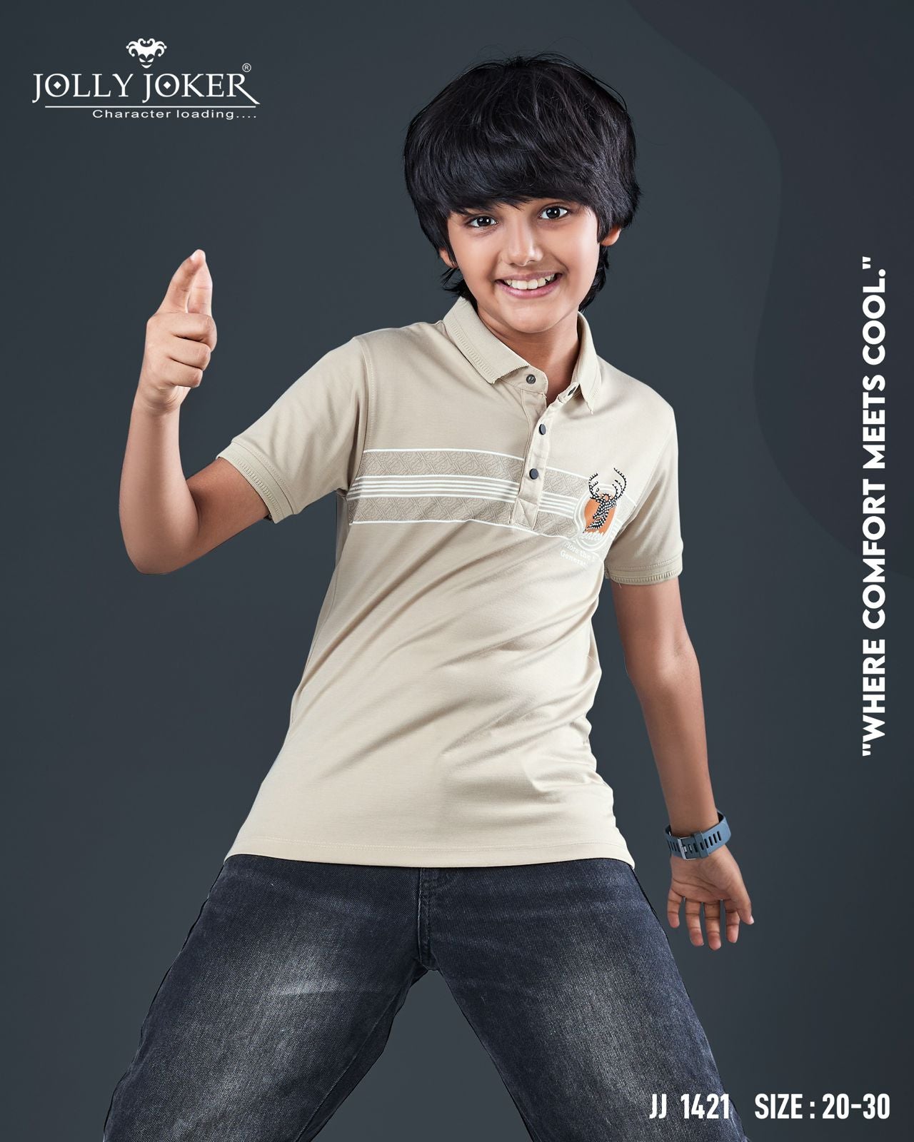 Jj 1421 Jolly Joker Tencil Boys Tshirt Exporter Gujarat