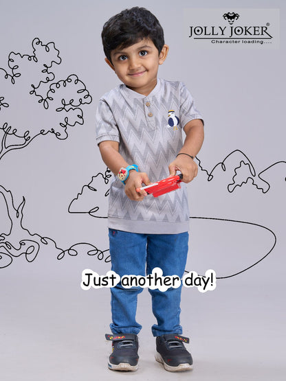 Jj 1426 Jolly Joker Jacquard Boys Tshirt Exporter Gujarat