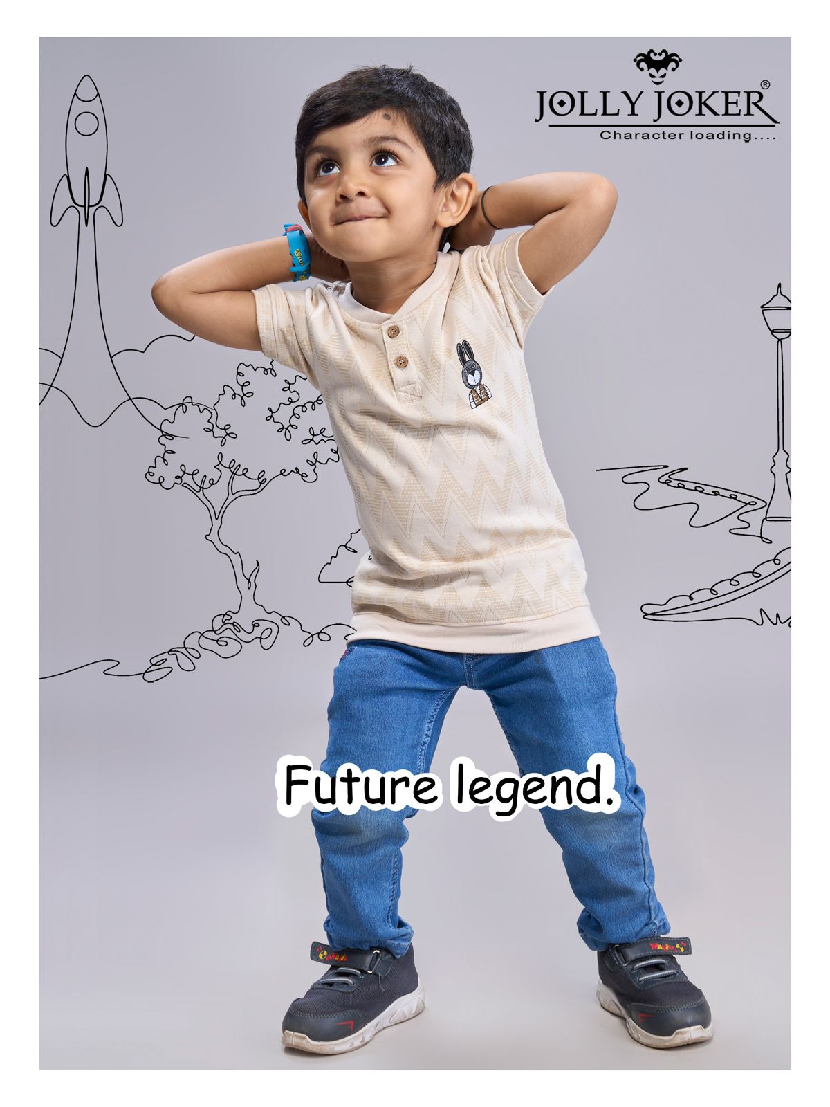 Jj 1426 Jolly Joker Jacquard Boys Tshirt Exporter Gujarat